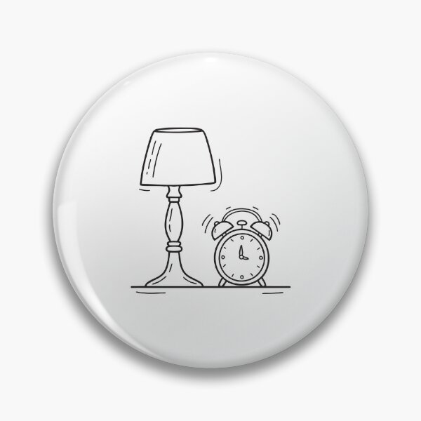Item preview, Una lámpara de mesa junto a un despertador que hace tictac en una mesa auxiliar. designed and sold by rasagamastore.