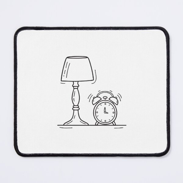 Item preview, A table lamp beside a ticking alarm clock on a side table designed and sold by rasagamastore.