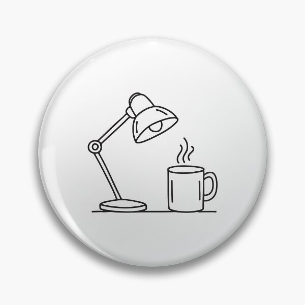 Item preview, A table lamp next to a coffee mug on a messy workspace designed and sold by rasagamastore.