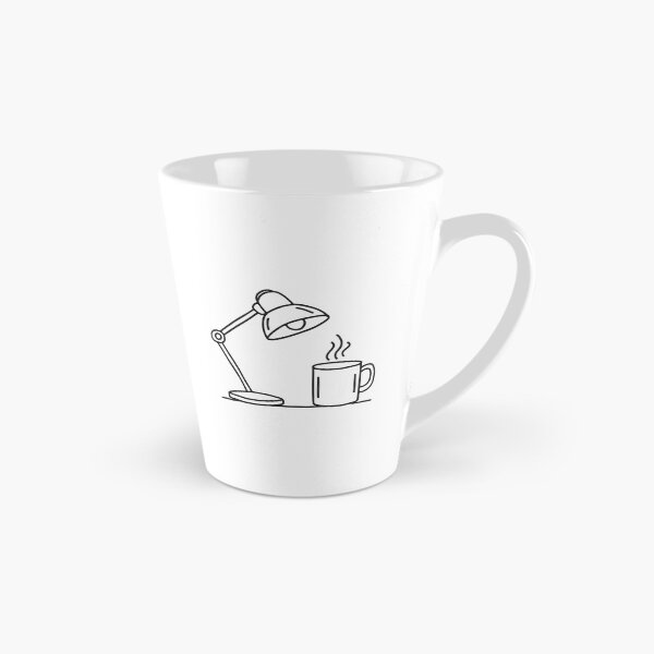 Item preview, A table lamp next to a coffee mug on a messy workspace designed and sold by rasagamastore.