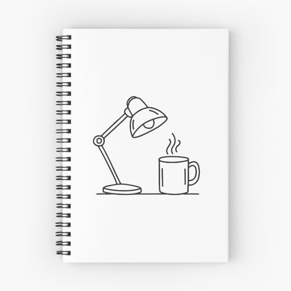 Item preview, A table lamp next to a coffee mug on a messy workspace designed and sold by rasagamastore.