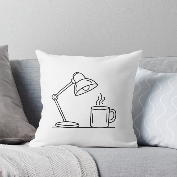 Item preview, A table lamp next to a coffee mug on a messy workspace designed and sold by rasagamastore.