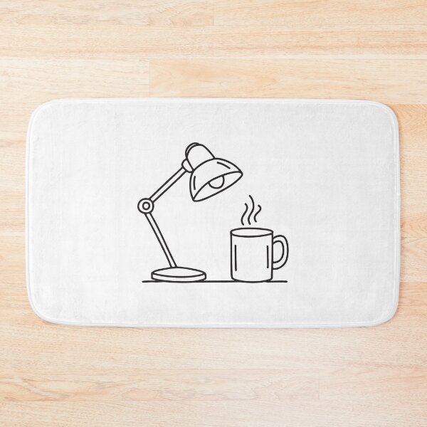 Item preview, A table lamp next to a coffee mug on a messy workspace designed and sold by rasagamastore.