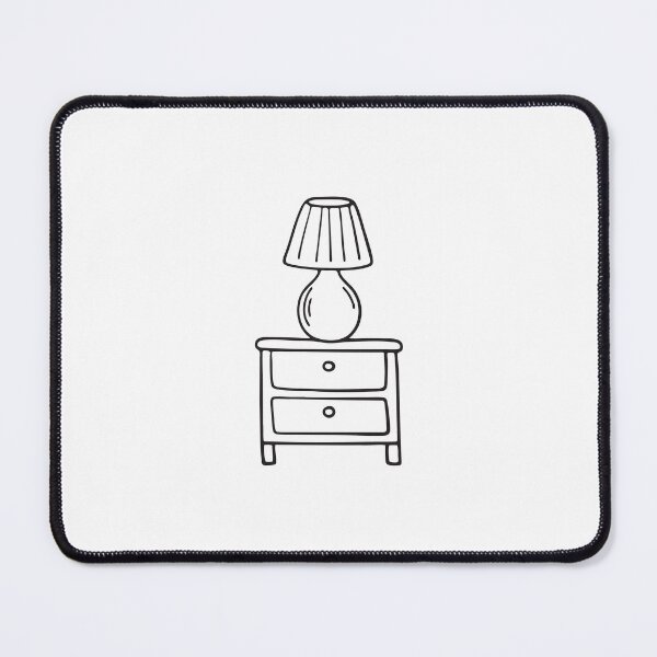 Item preview, A table lamp sitting on a drawer near a bedroom wall designed and sold by rasagamastore.