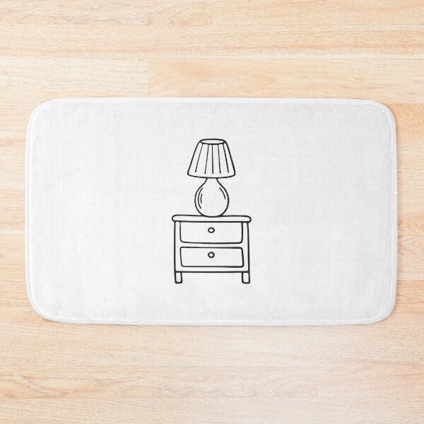 Item preview, A table lamp sitting on a drawer near a bedroom wall designed and sold by rasagamastore.