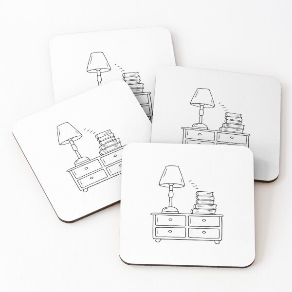 Item preview, A table lamp standing beside a stack of books on a nightstand designed and sold by rasagamastore.