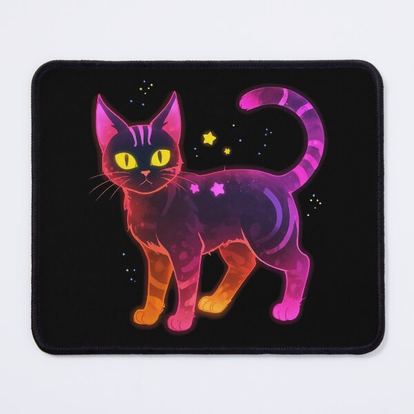 Item preview, Cyber Glow Cat – Kawaii Neon Kitty with 80s Vaporwave Aesthetic designed and sold by ThePhattCatAgency.