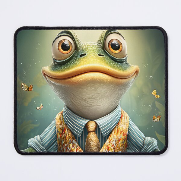 Item preview, Stylish Frog Wearing Attire with a Charming Smile designed and sold by Artessie.