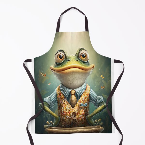 Item preview, Stylish Frog Wearing Attire with a Charming Smile designed and sold by Artessie.
