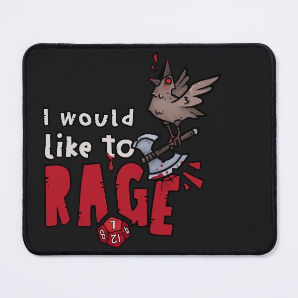 Item preview, I Would Like to Rage | Crow Barbarian Mode designed and sold by keyvei.