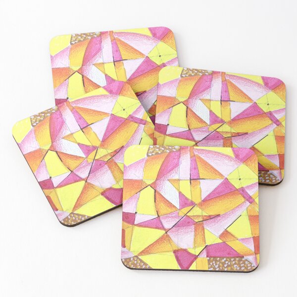 Item preview, abstract pink yellow designed and sold by Tereza Pilar  Art.