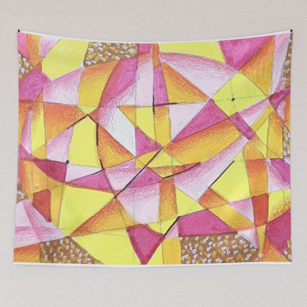 Item preview, abstract pink yellow designed and sold by Tereza Pilar  Art.