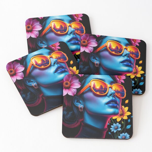 Item preview, Flower Lady With Sun Sunglasses designed and sold by KLERIKSTORE.