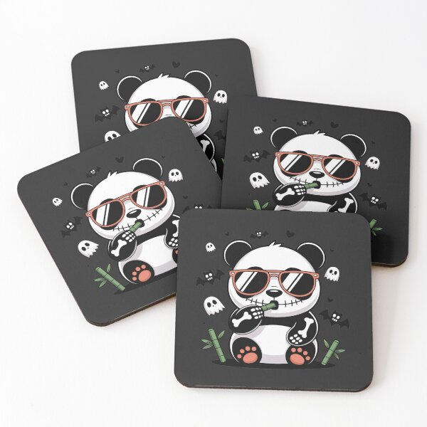 Item preview, Chibi Skeleton Panda with Sunglasses | Cute Halloween Mood Design designed and sold by ColorSplash123.