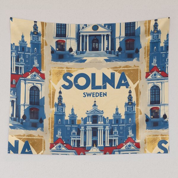 Item preview, Solna Sweden 1950s Vintage Travel Tourism designed and sold by TravelersGems.