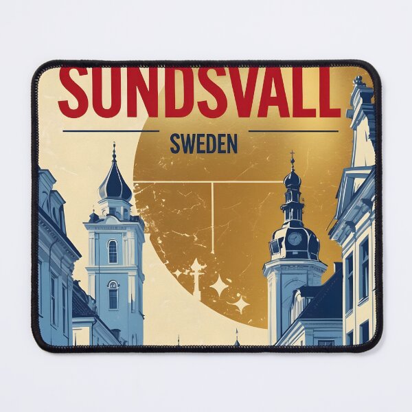 Item preview, Sundsvall Sweden 1950s Vintage Travel Tourism designed and sold by TravelersGems.