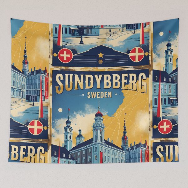Item preview, Sundybberg Sweden 1950s Vintage Travel Tourism designed and sold by TravelersGems.
