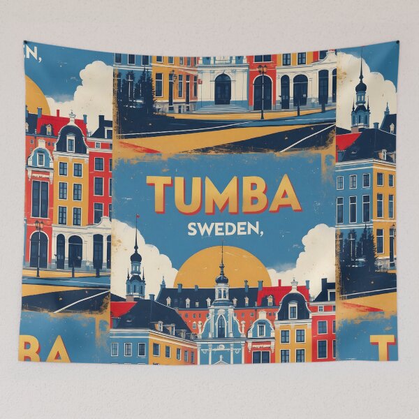 Item preview, Tumba Sweden 1950s Vintage Travel Tourism designed and sold by TravelersGems.