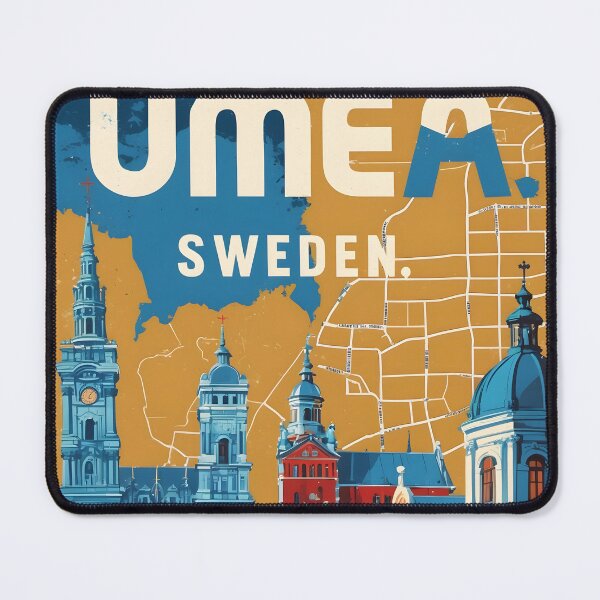 Item preview, Ume Sweden 1950s Vintage Travel Tourism designed and sold by TravelersGems.