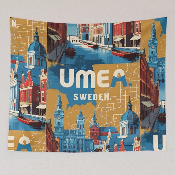 Item preview, Ume Sweden 1950s Vintage Travel Tourism designed and sold by TravelersGems.