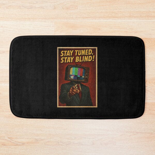 Item preview, Stay Tuned, Stay Blind – Vintage TV Head with Static Bars designed and sold by The Devil's Bargain.