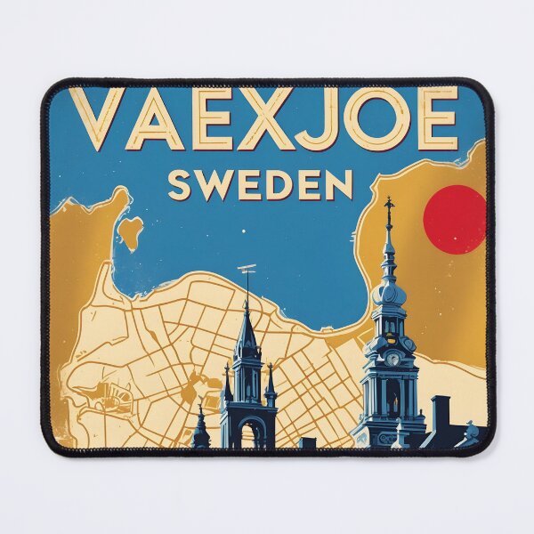 Item preview, Vaexjoe Sweden 1950s Vintage Travel Tourism designed and sold by TravelersGems.