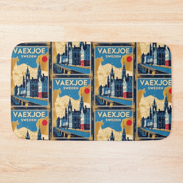 Item preview, Vaexjoe Sweden 1950s Vintage Travel Tourism designed and sold by TravelersGems.