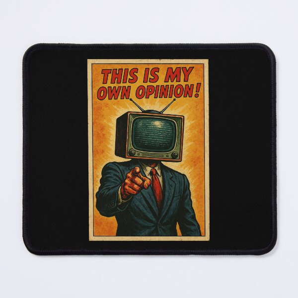 Item preview, This Is My Own Opinion – Retro TV Head with Static Noise designed and sold by The Devil's Bargain.