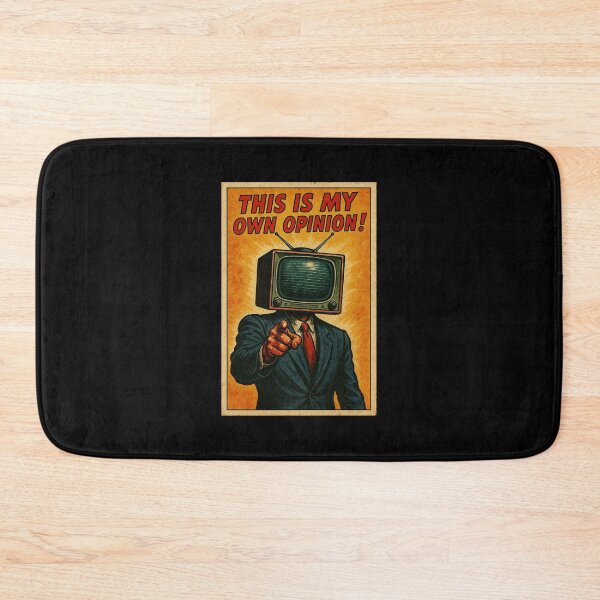 Item preview, This Is My Own Opinion – Retro TV Head with Static Noise designed and sold by The Devil's Bargain.