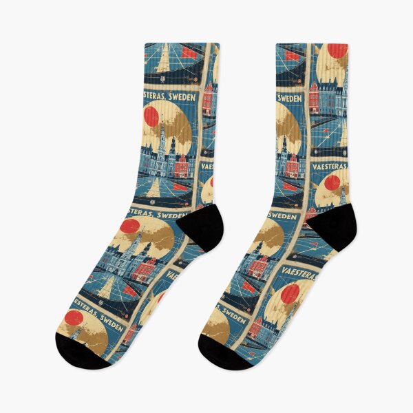 Item preview, Vaesteras Sweden 1950s Vintage Travel Tourism designed and sold by TravelersGems.