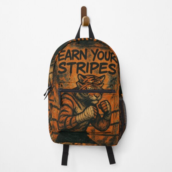 Item preview, EARN YOUR STRIPES — The Fighter Tiger designed and sold by SavageTeamArt.