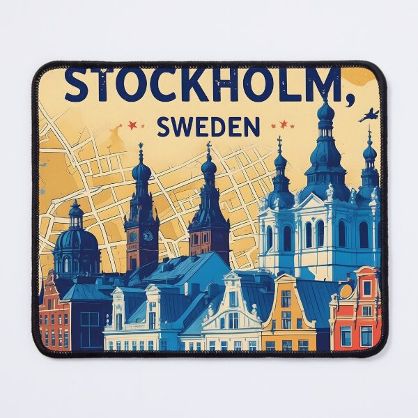 Item preview, Stockholm Sweden 1950s Vintage Travel Tourism designed and sold by TravelersGems.