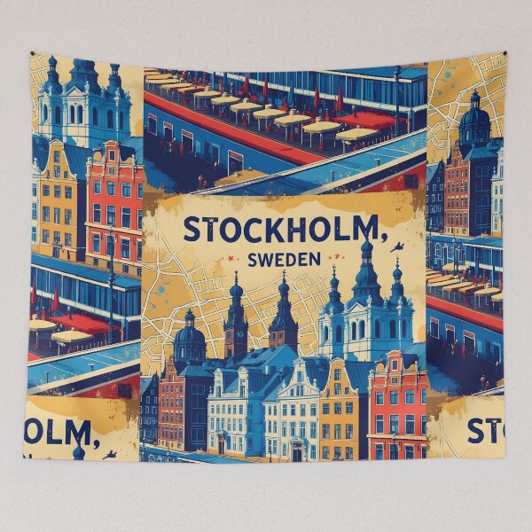 Item preview, Stockholm Sweden 1950s Vintage Travel Tourism designed and sold by TravelersGems.