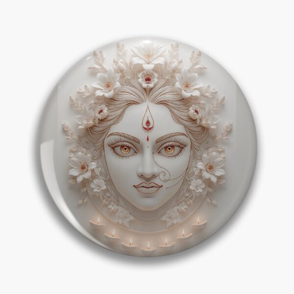 Item preview, Shakti Within – Minimal Devi Illustration for Spiritual Art & Festive Decor designed and sold by ArtivaNest.