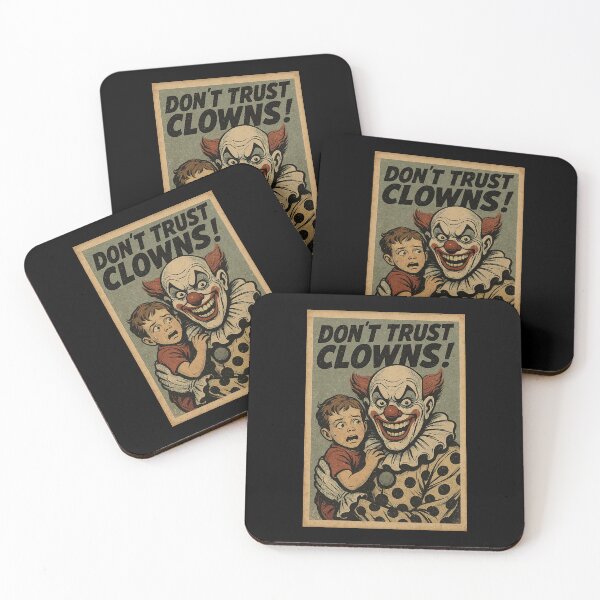Item preview, Creepy Vintage Clown Poster – Retro Horror Art designed and sold by The Devil's Bargain.