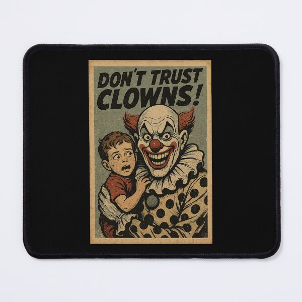 Item preview, Creepy Vintage Clown Poster – Retro Horror Art designed and sold by The Devil's Bargain.
