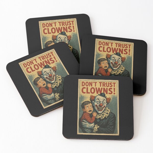 Item preview, Scary Clown Retro Poster – Creepy Circus Horror Art designed and sold by The Devil's Bargain.