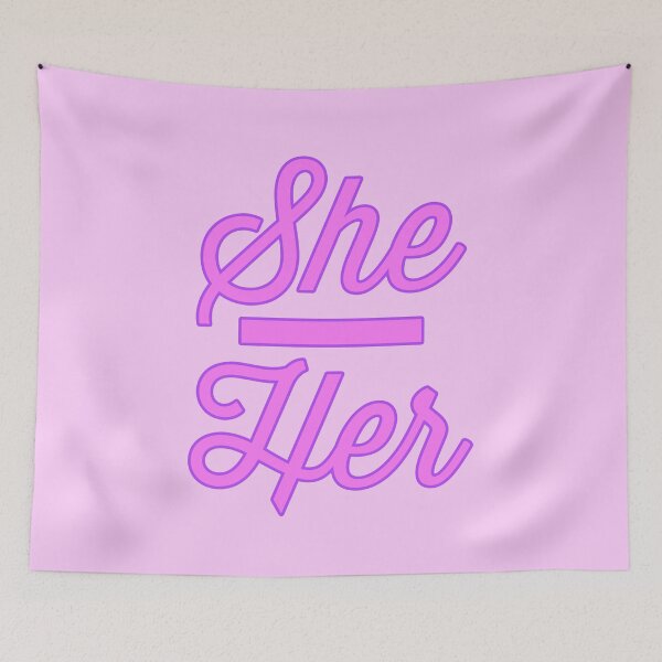 Item preview, She Her Prounouns - Bubblegum designed and sold by sillyjess.