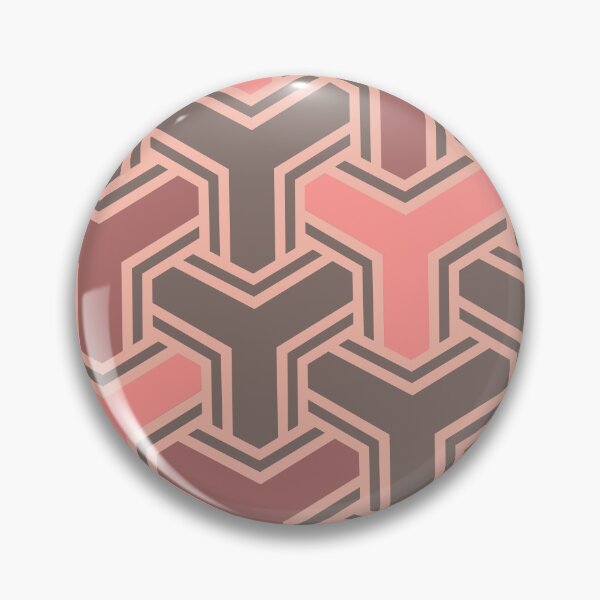 Item preview, Korean Geometric Balance – Coral & Mocha Harmony designed and sold by GOYO SONG.