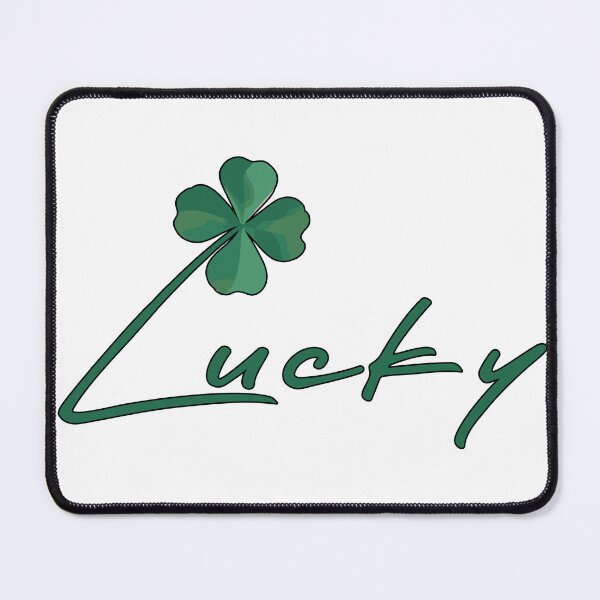Item preview, Lucky – Blooming clover on cheerful typography designed and sold by Demiurgos-Art.