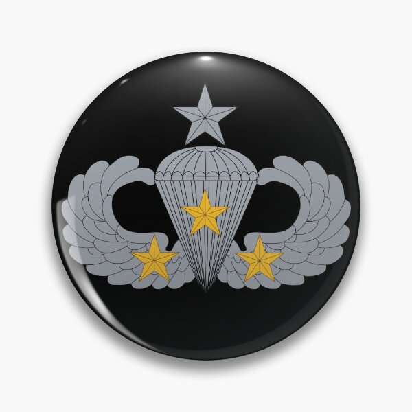 Item preview, Badge - Army - Parachutist - Senior - 3 Combat Star X 300 designed and sold by Military Insignia Products.