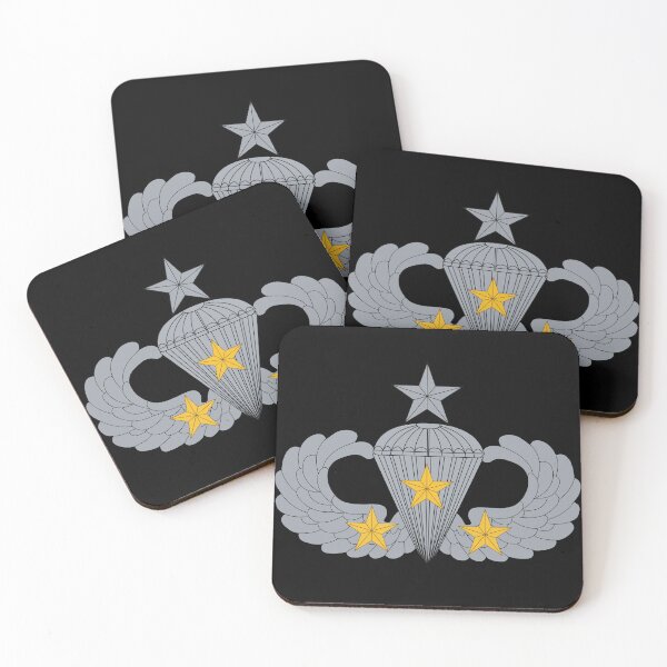 Item preview, Badge - Army - Parachutist - Senior - 3 Combat Star X 300 designed and sold by Military Insignia Products.