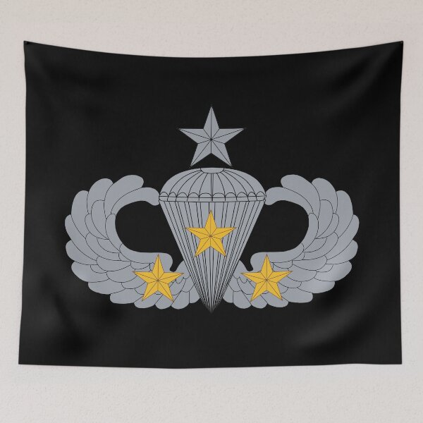 Item preview, Badge - Army - Parachutist - Senior - 3 Combat Star X 300 designed and sold by Military Insignia Products.
