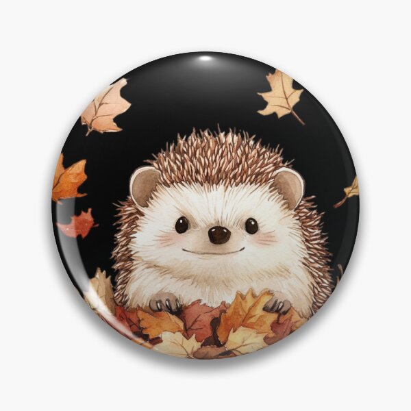 Aperçu de l'œuvre Souffleur de feuilles hérisson amusant – Jeu de mots animalier d'automne mignon créée et vendue par EVESTUDIOART.