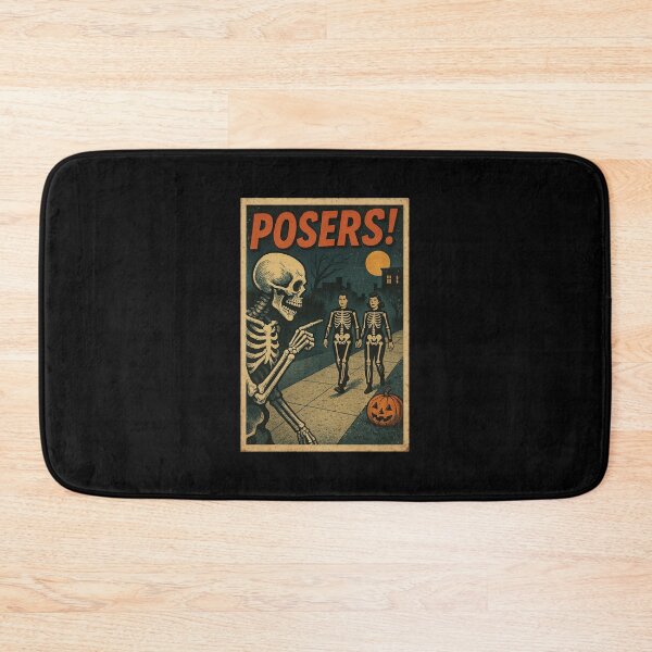Item preview, Retro Halloween Skeleton Art – Funny "Posers" Spooky Design designed and sold by The Devil's Bargain.