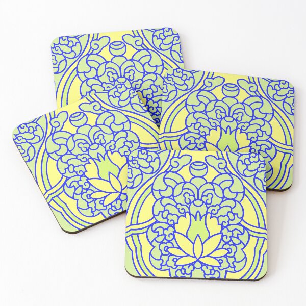 Item preview, Korean Lotus Geometry – Blue Line Harmony designed and sold by GOYO SONG.