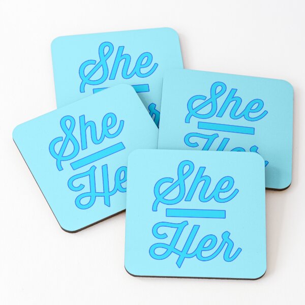 Item preview, She Her Prounouns - Sky Blue designed and sold by sillyjess.