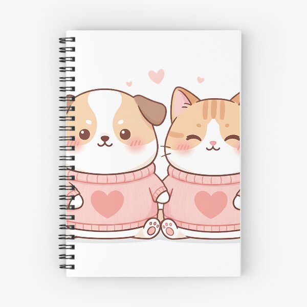 Item preview, Chibi Dog and Cat Sweaters – Cute Fat Couple Matching Outfits designed and sold by meesub.