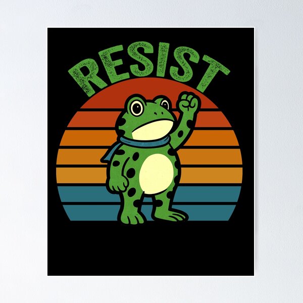 Portland Frog Demands That You Don't Obey" Poster For Sale By MargamPagenberg