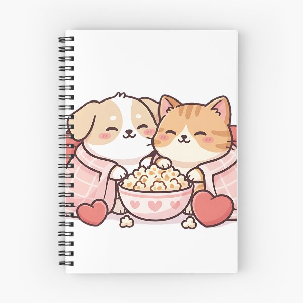 Item preview, Chibi Dog & Cat Cuddles – Cute Fat Couple Netflix and Nap designed and sold by meesub.